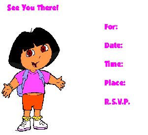 dora explorer invitation